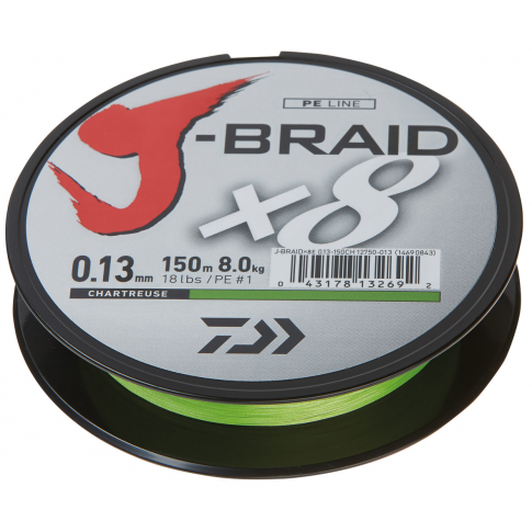 Pintas valas "J-Braid x8" Chartreuse 150m