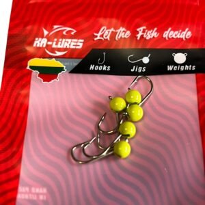KA-Lures Avižėlių rinkinukas 5vnt/pak #16 0,4g Olive be užkarpėlių