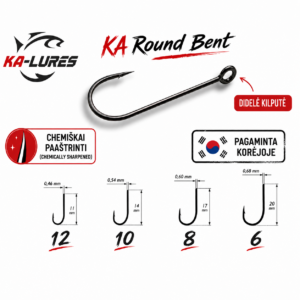 KA Round Bent Kabliukai