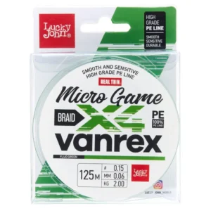 Valas pintas Lucky John Vanrex X4 Micro Game Fluo Green 125m